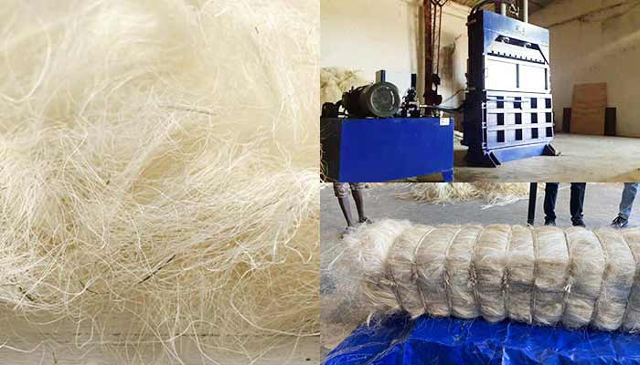 100kg sisal fiber baling machine working in Tanzania