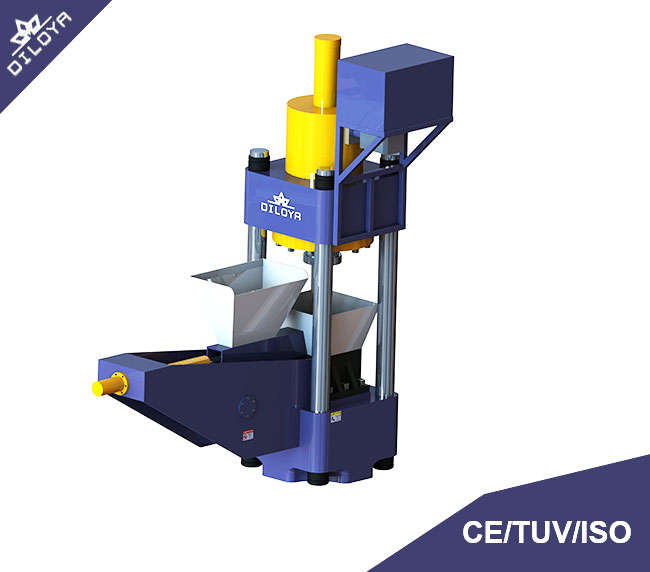 Automatic Vertical block making machine for Copper swarfs